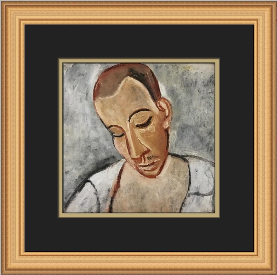 Pablo Picasso Bust of a Sailor Custom Framed Print 1987: Pablo Picasso Bust of a Sailor Custom Framed Print 1987 This stunning custom framed print features Pablo Picasso's iconic artwork titled "Bust of a Sailor." Created in 1987, this medium-sized piece sh