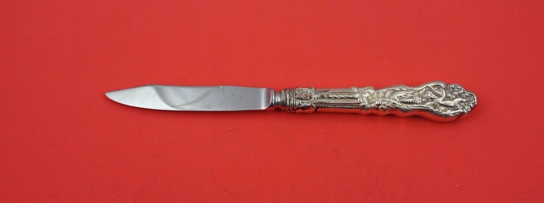 Gorham Versailles Sterling Silver Fruit Knife 7 3/8 Inch: Gorham Versailles Sterling Silver Fruit Knife 7 3/8 Inch This exquisite fruit knife is part of the prestigious Versailles pattern by Gorham, crafted from sterling silver with a hollow handle and a dur