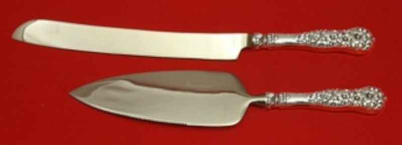 Dominick Haff Rococo Sterling Silver 2 Piece Wedding Cake Set (1 of 2)