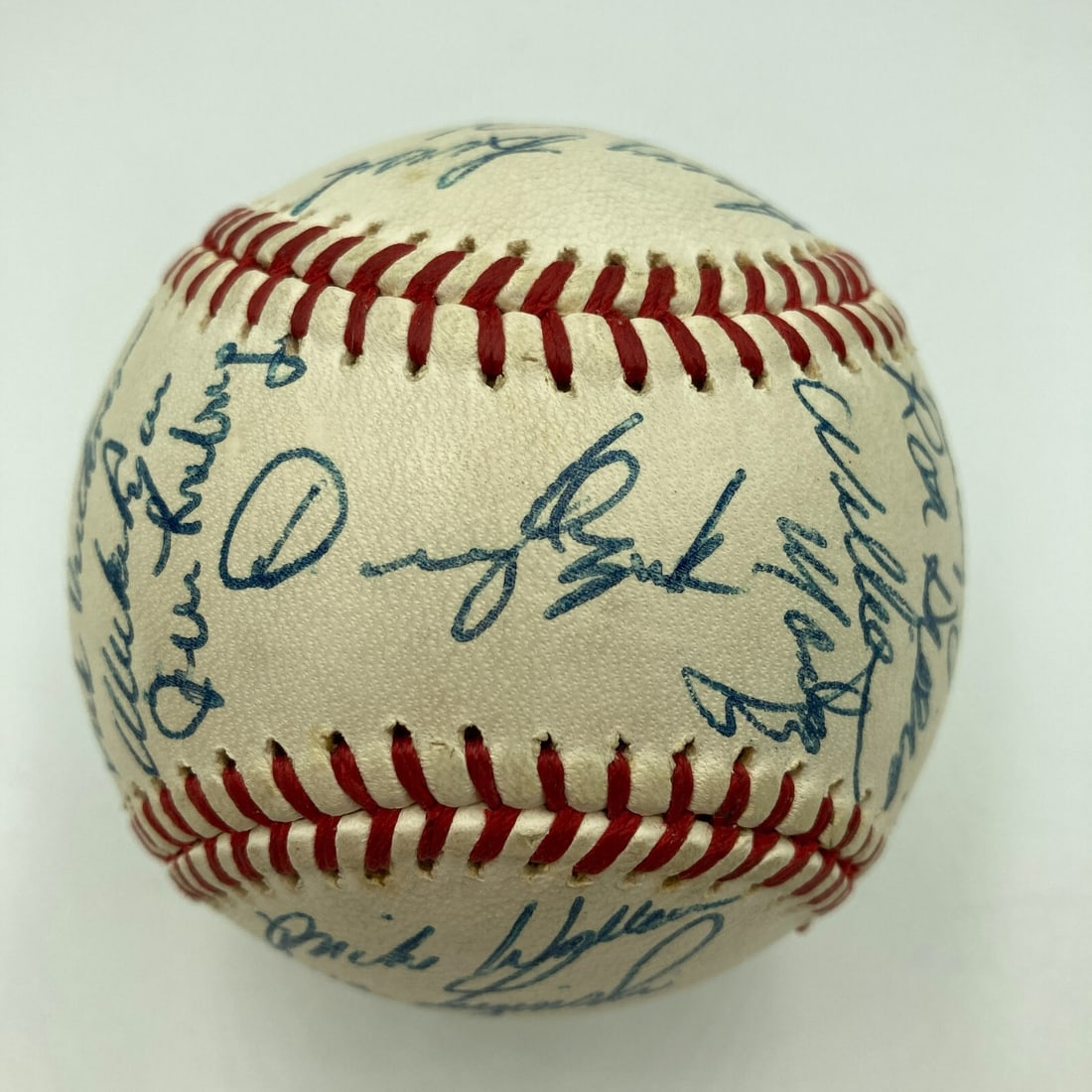 1973 Phillies Team Signed Baseball with Mike Schmidt JSA COA: 1973 Phillies Team Signed Baseball with Mike Schmidt JSA COA This exquisite 1973 Philadelphia Phillies team signed baseball features over 20 authentic signatures, including that of the legendary Mike 