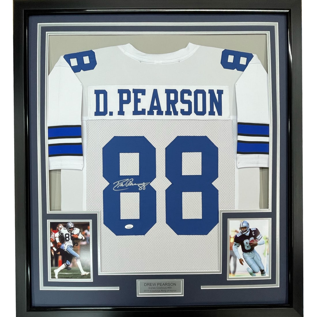 Drew Pearson signed Dallas Cowboys framed jersey JSA COA (1 of 2)