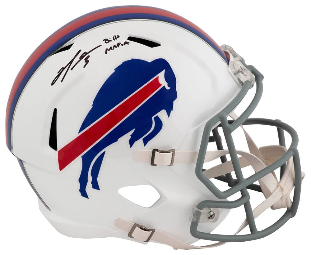 Damar Hamlin Signed Bills F/S Speed Replica Helmet Bills Mafia COA (1 of 1)