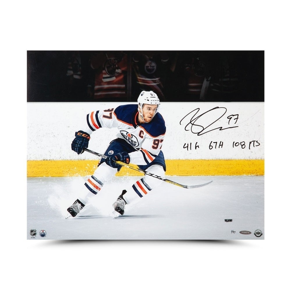 Connor McDavid Signed 16x20 Photo Snow the Cameraman Limited Edition /97 (1 of 3)