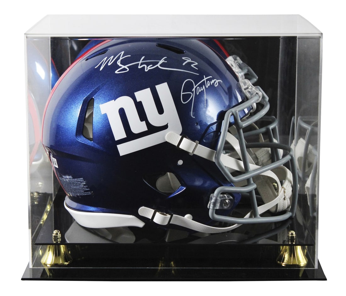 Giants Signed Full Size Speed Proline Helmet Taylor Strahan BAS Authenticated: Giants Signed Full Size Speed Proline Helmet Taylor Strahan BAS Authenticated This authentic full-size speed Proline helmet features the signatures of New York Giants legends Lawrence Taylor and Micha