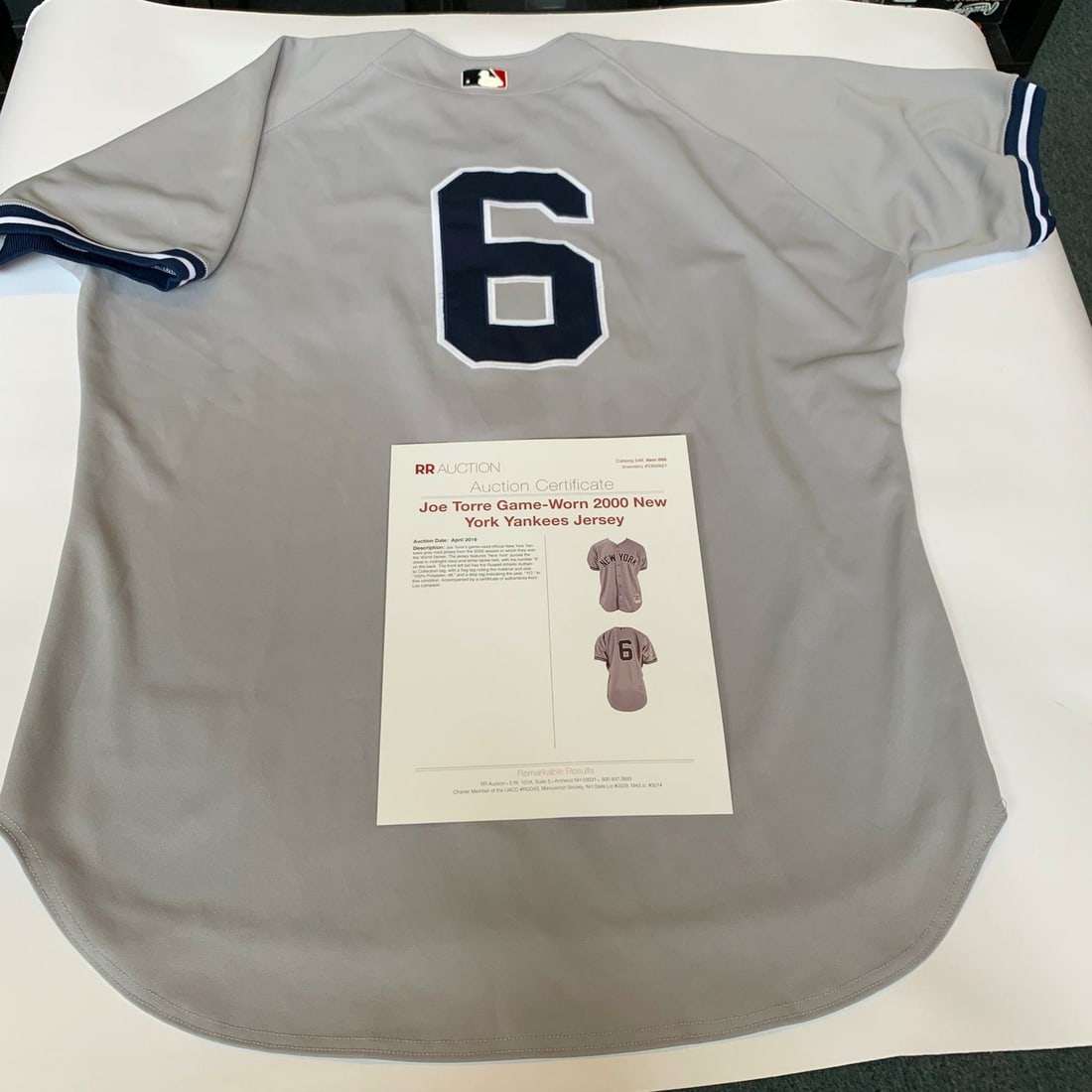 Game Worn Joe Torre 2000 Yankees World Series Jersey With Certificate of Authenticity (1 of 6)