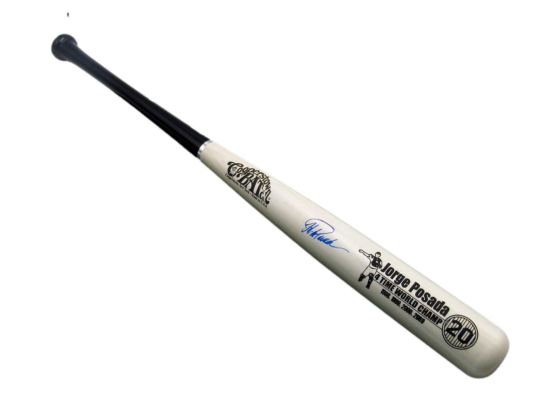 JSA Certified Jorge Posada Signed Cooperstown Bat New York Yankees (1 of 4)