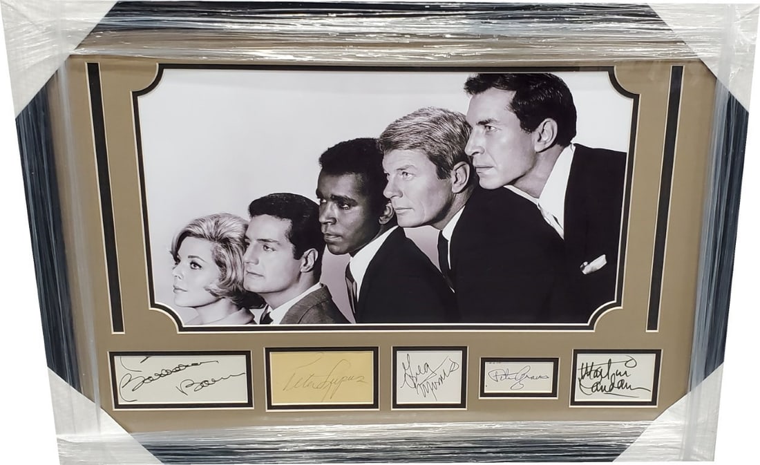 Mission Impossible Cast Signed 13x19 Photo Beckett Authenticated Autographs: Mission Impossible Cast Signed 13x19 Photo Beckett Authenticated Autographs This is a custom-framed 13x19 photograph from Mission Impossible featuring autographed cut signatures by Martin Landau, Pete