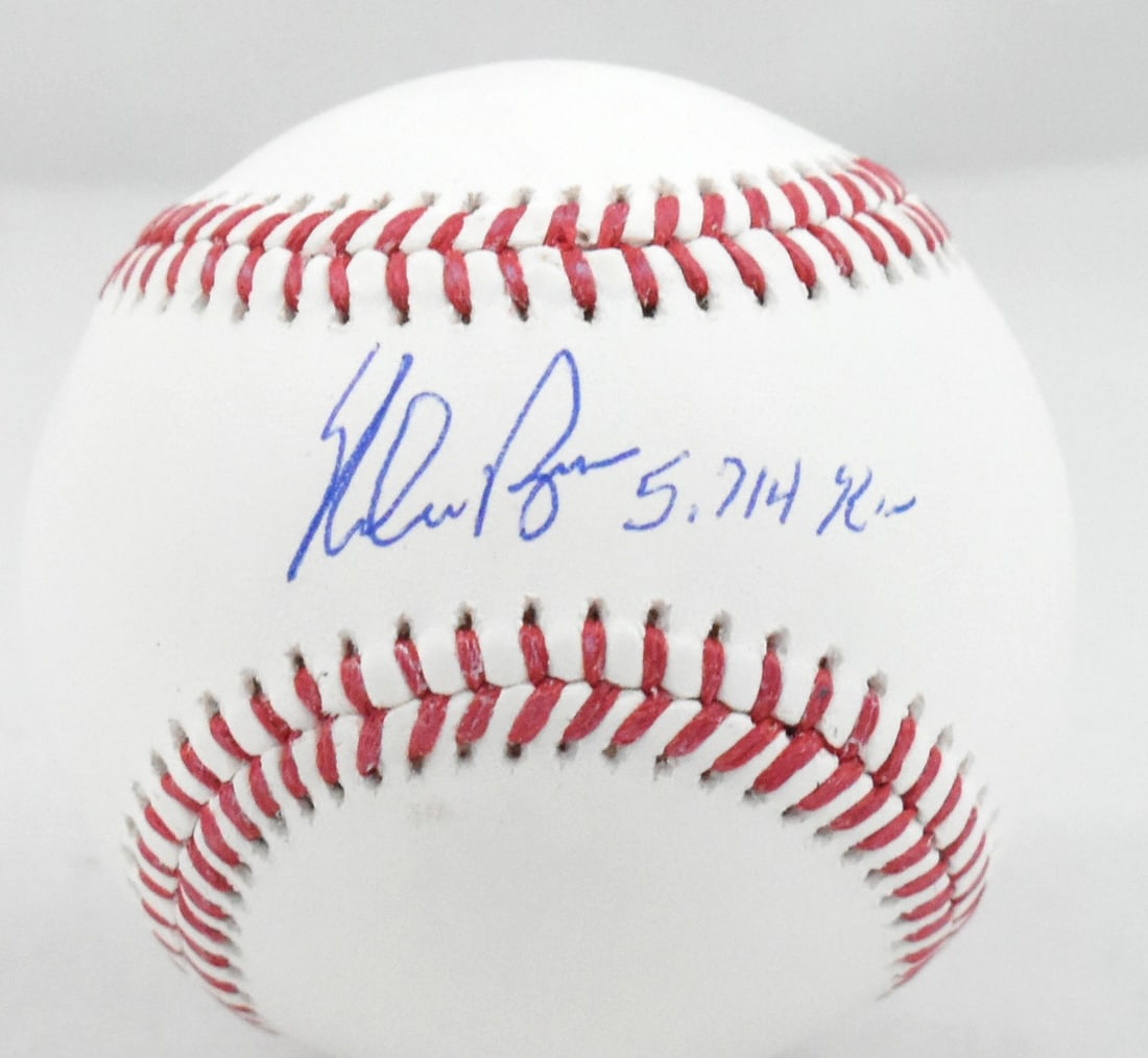 PSA Authenticated Nolan Ryan Signed Rawlings OML Baseball With 5714 Strikeouts: PSA Authenticated Nolan Ryan Signed Rawlings OML Baseball With 5714 Strikeouts This Rawlings Official Major League Baseball features the autograph of legendary pitcher Nolan Ryan, accompanied by the n