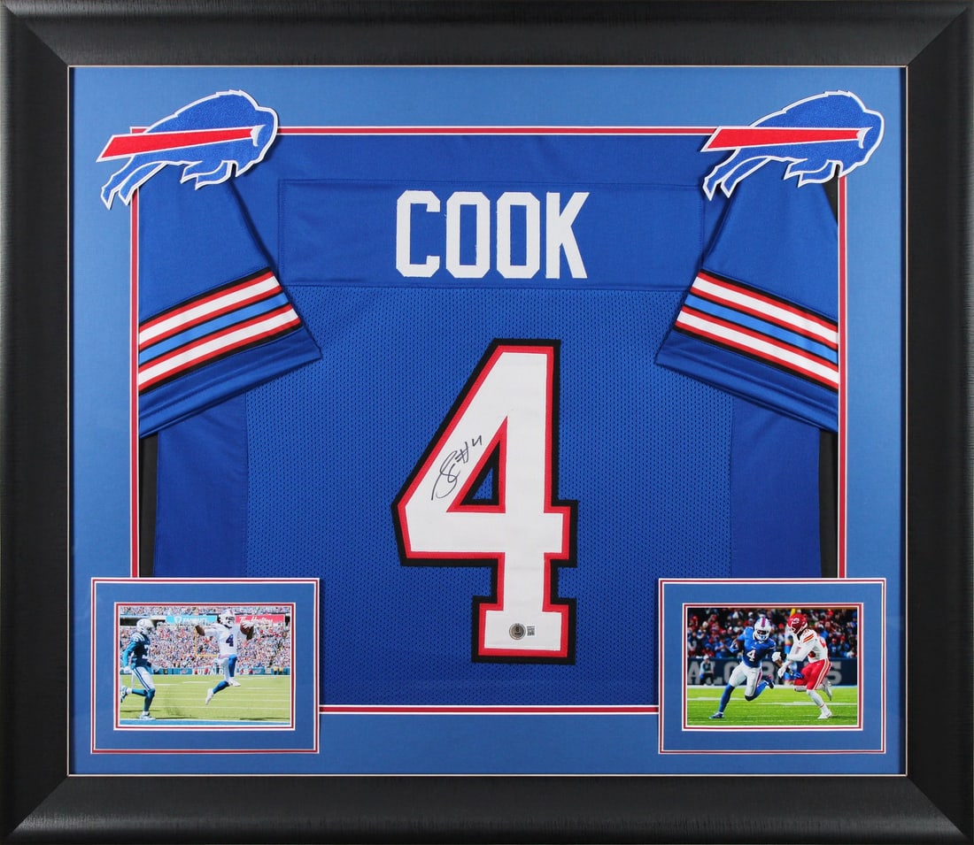 Framed Blue Jersey Signed by James Cook Buffalo Bills Beckett (1 of 2)