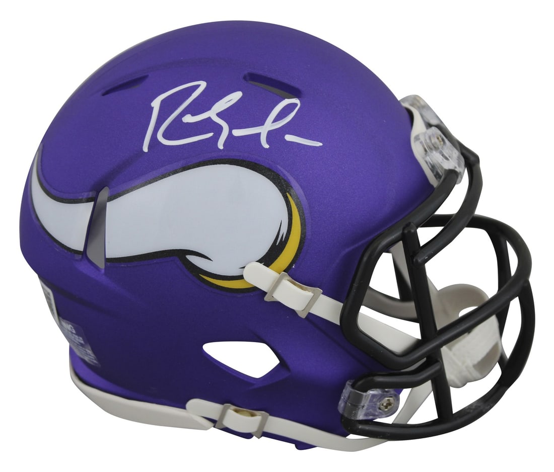Randy Moss Autographed Speed Mini Helmet Minnesota Vikings BAS Witnessed (1 of 2)
