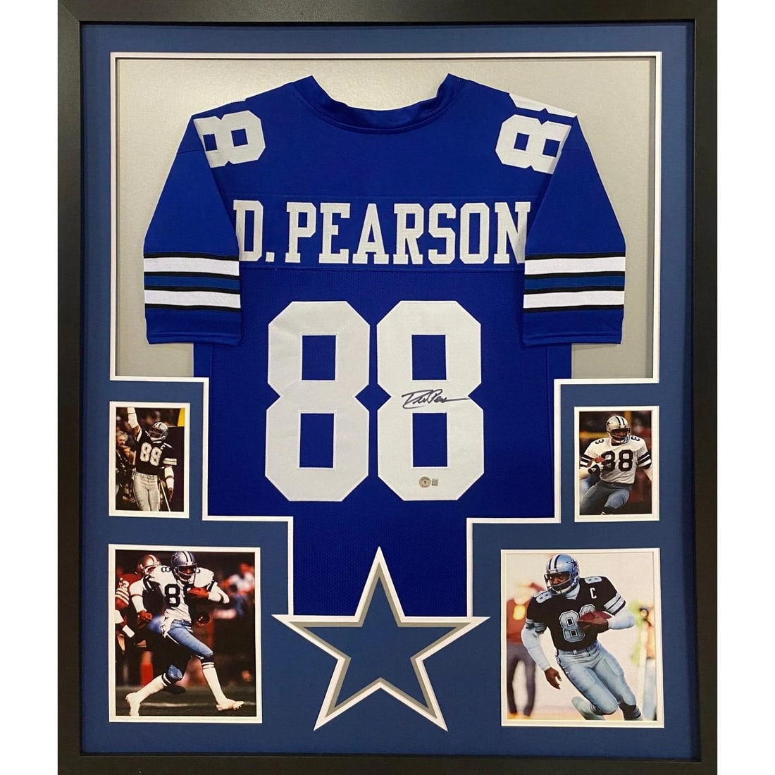 Drew Pearson Autographed Framed Jersey Dallas Cowboys Beckett Certified: Drew Pearson Autographed Framed Jersey Dallas Cowboys Beckett Certified This autographed Drew Pearson framed jersey is a must-have for any Dallas Cowboys fan. Authenticated by Beckett, a leader in spo