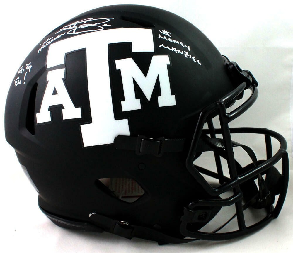 Texas A&M Aggies Eclipse Helmet Signed by Johnny Manziel 3 Inscriptions JSA (1 of 9)
