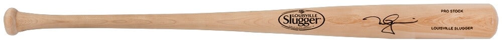 Louisville Slugger Pro Stock blonde bat signed by Mark McGwire: Louisville Slugger Pro Stock blonde bat signed by Mark McGwire This is a pre-owned Louisville Slugger Pro Stock blonde baseball bat signed by Mark McGwire of the St. Louis Cardinals. The bat includes 