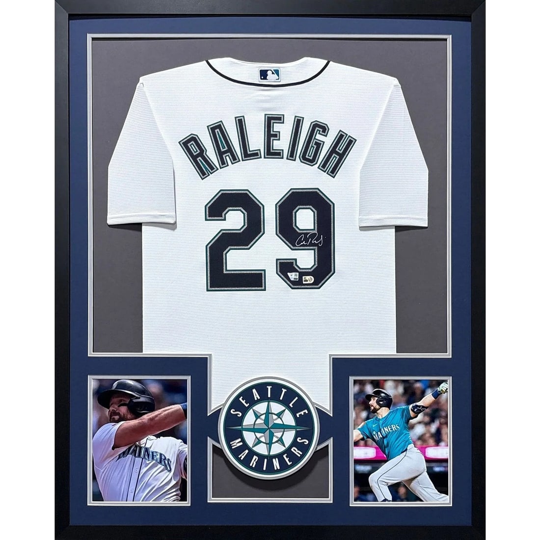 Cal Raleigh Signed Framed Jersey Seattle Mariners Fanatics Authenticated: Cal Raleigh Signed Framed Jersey Seattle Mariners Fanatics Authenticated Own a stunning autographed Cal Raleigh framed jersey, a must-have for any Seattle Mariners fan. This high-quality jersey comes 