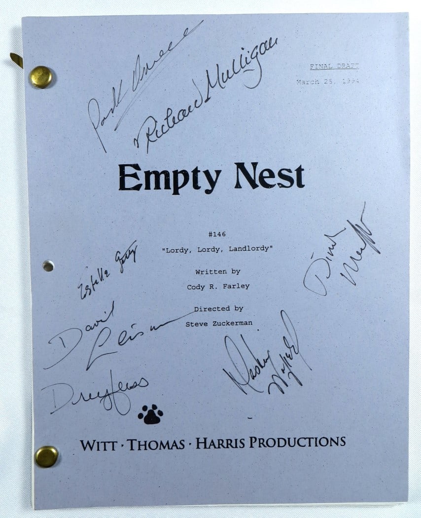 Empty Nest Autographed Script Richard Mulligan Estelle Getty JSA Authenticated (1 of 3)