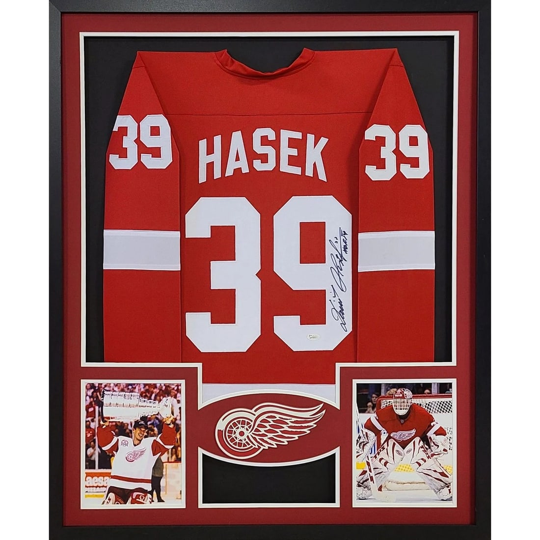 Dominik Hasek Signed Framed Detroit Red Wings Jersey JSA Authenticated (1 of 3)