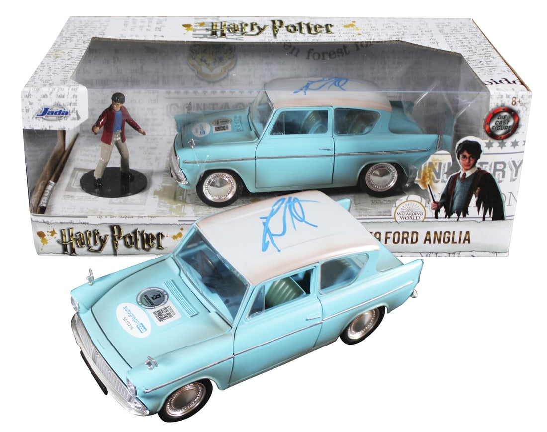 Daniel Radcliffe Signed Harry Potter Jada 1959 Ford Anglia Die Cast Car BAS: Daniel Radcliffe Signed Harry Potter Jada 1959 Ford Anglia Die Cast Car BAS This autographed Jada 1959 Ford Anglia 1:24 Scale Die Cast Car has been personally signed by Daniel Radcliffe, known for his