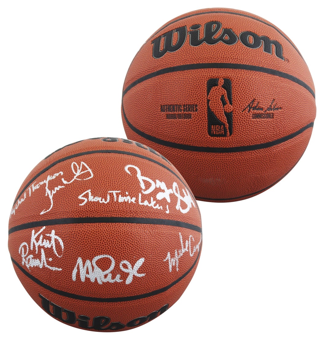 Los Angeles Lakers signed Wilson basketball BAS witnessed 6 autographs (1 of 6)