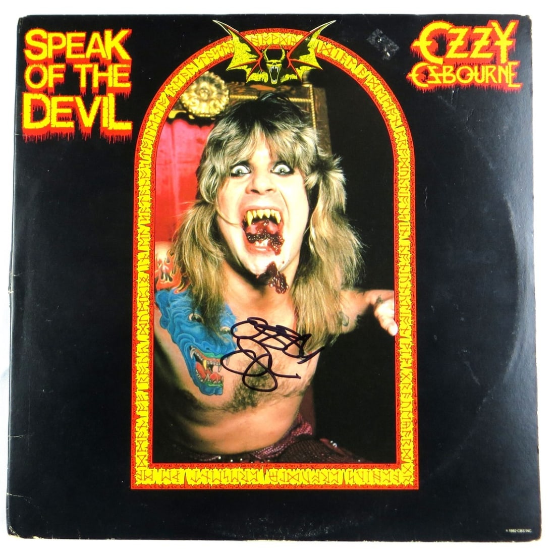 Ozzy Ozbourne Signed Album Cover Speak of the Devil JSA Authenticated: Ozzy Ozbourne Signed Album Cover Speak of the Devil JSA Authenticated This is an original autographed album cover of 'Speak of the Devil' by legendary musician Ozzy Osbourne. The item is authenticated