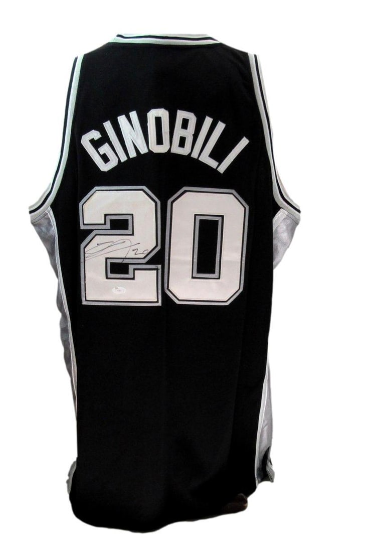 Manu Ginobili Signed Reebok Jersey San Antonio Spurs JSA Authenticated: Manu Ginobili Signed Reebok Jersey San Antonio Spurs JSA Authenticated Celebrate the legacy of NBA legend Manu Ginobili with this signed black Reebok basketball jersey from the San Antonio Spurs. This