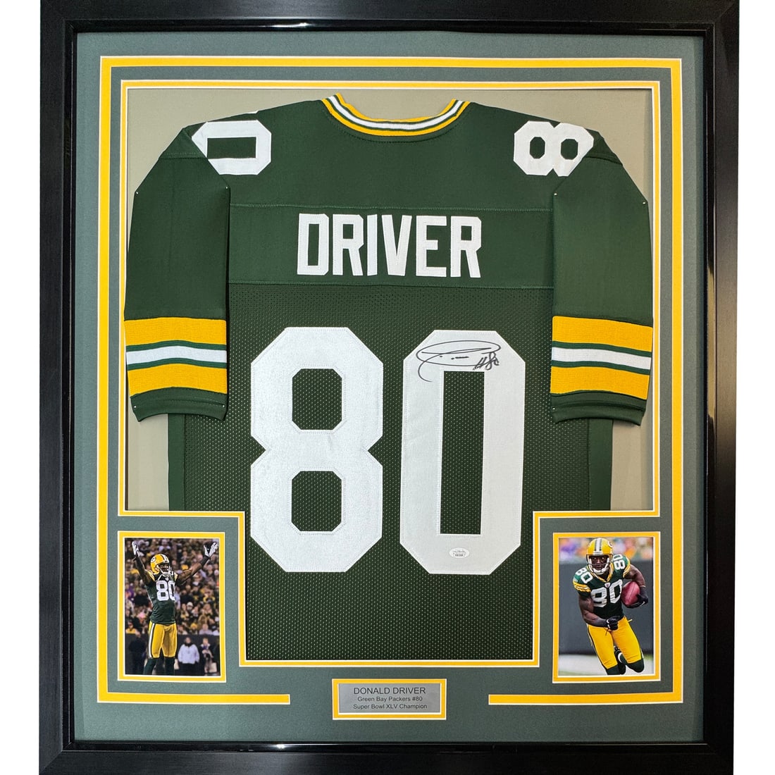 Donald Driver Signed Custom Green Bay Jersey Framed 35x39 JSA Authentication (1 of 2)