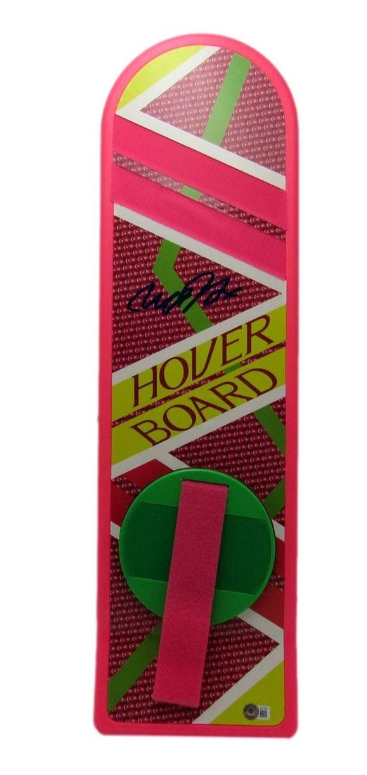 Michael J Fox Signed Hoverboard from Back to the Future Beckett Certified: Michael J Fox Signed Hoverboard from Back to the Future Beckett Certified This is an authentic Michael J. Fox autographed hoverboard from the iconic film "Back to the Future." The item is pre-owned an