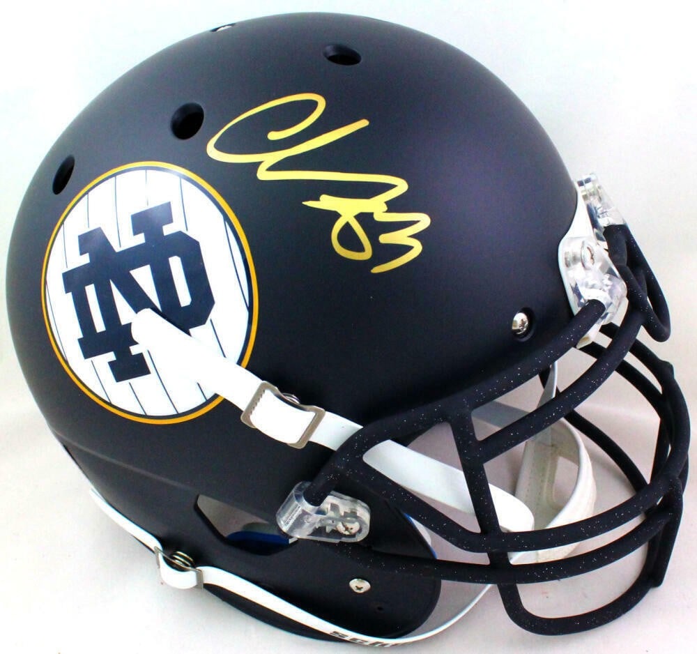 Notre Dame Fighting Irish helmet signed by Chase Claypool Beckett (1 of 9)