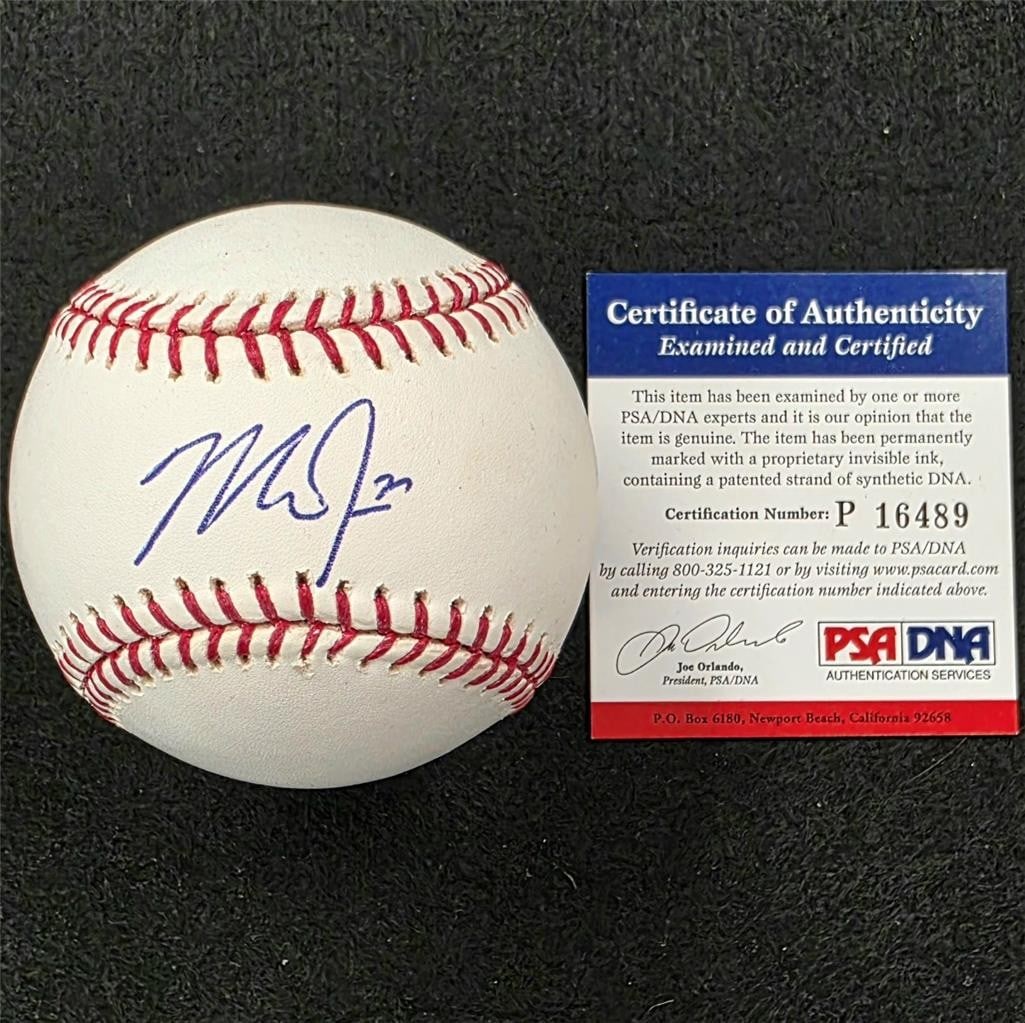 PSA Authenticated Mike Trout Autographed Rawlings MLB Baseball Angels Hologram: PSA Authenticated Mike Trout Autographed Rawlings MLB Baseball Angels Hologram Official Rawlings MLB baseball signed by Mike Trout. This original autographed ball is associated with the Los Angeles An