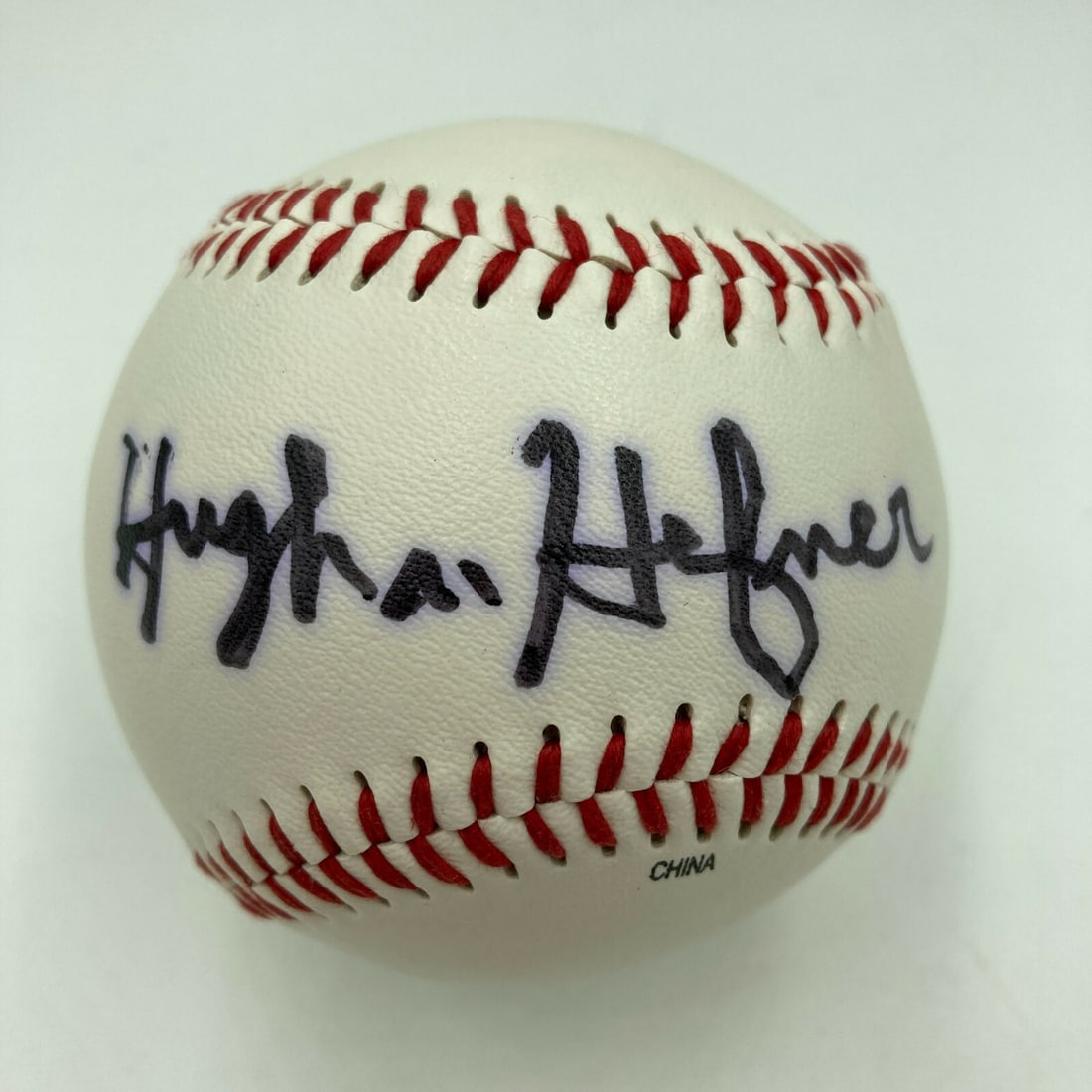Baseball Signed by Hugh Hefner Playboy Memorabilia JSA Authenticated: Baseball Signed by Hugh Hefner Playboy Memorabilia JSA Authenticated This baseball features the autograph of Hugh Hefner, authenticated by James Spence Authentication (JSA). It is a collectible item o
