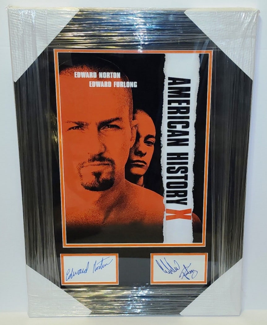 JSA Authenticated Framed Edward Norton Edward Furlong Photograph Display (1 of 5)