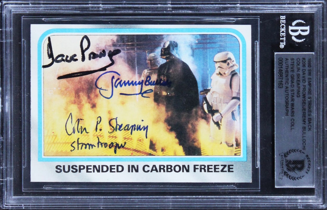 Star Wars ESB Card #206 Signed by Prowse Bulloch Skeaping Beckett Authenticated (1 of 2)
