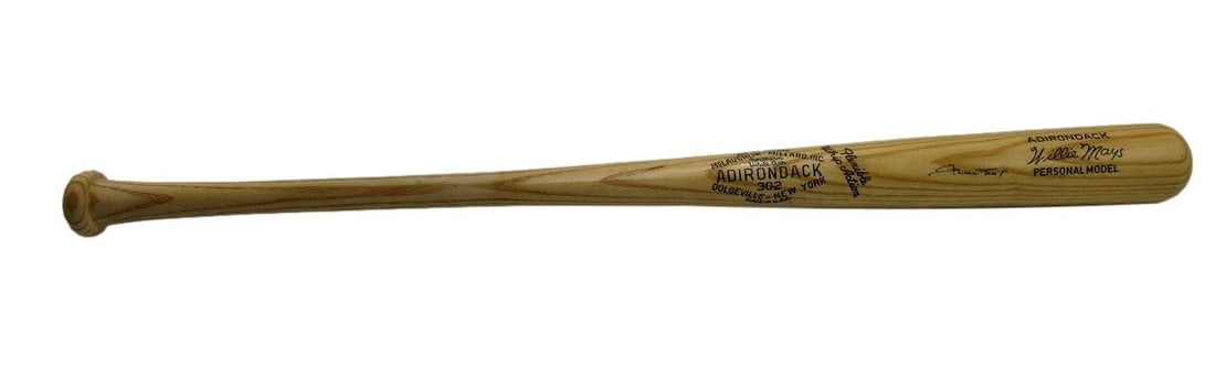 Willie Mays signed blonde Adirondack bat JSA LOA 34 inches: Willie Mays signed blonde Adirondack bat JSA LOA 34 inches This Willie Mays Hall of Fame autographed Adirondack baseball bat features a bold signature from the legendary San Francisco Giants player. T