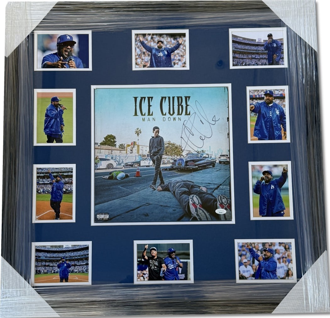 Ice Cube Signed Framed Album Cover Collage Dodgers JSA Authenticated 29x29 (1 of 2)