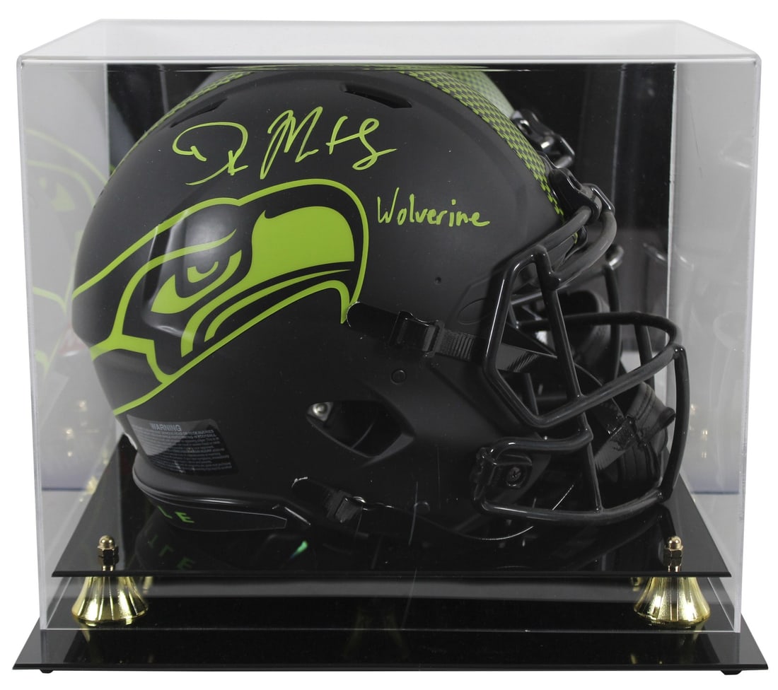 D.K. Metcalf Eclipse Speed Proline Helmet Signed with Wolverine Inscription Beckett COA (1 of 4)