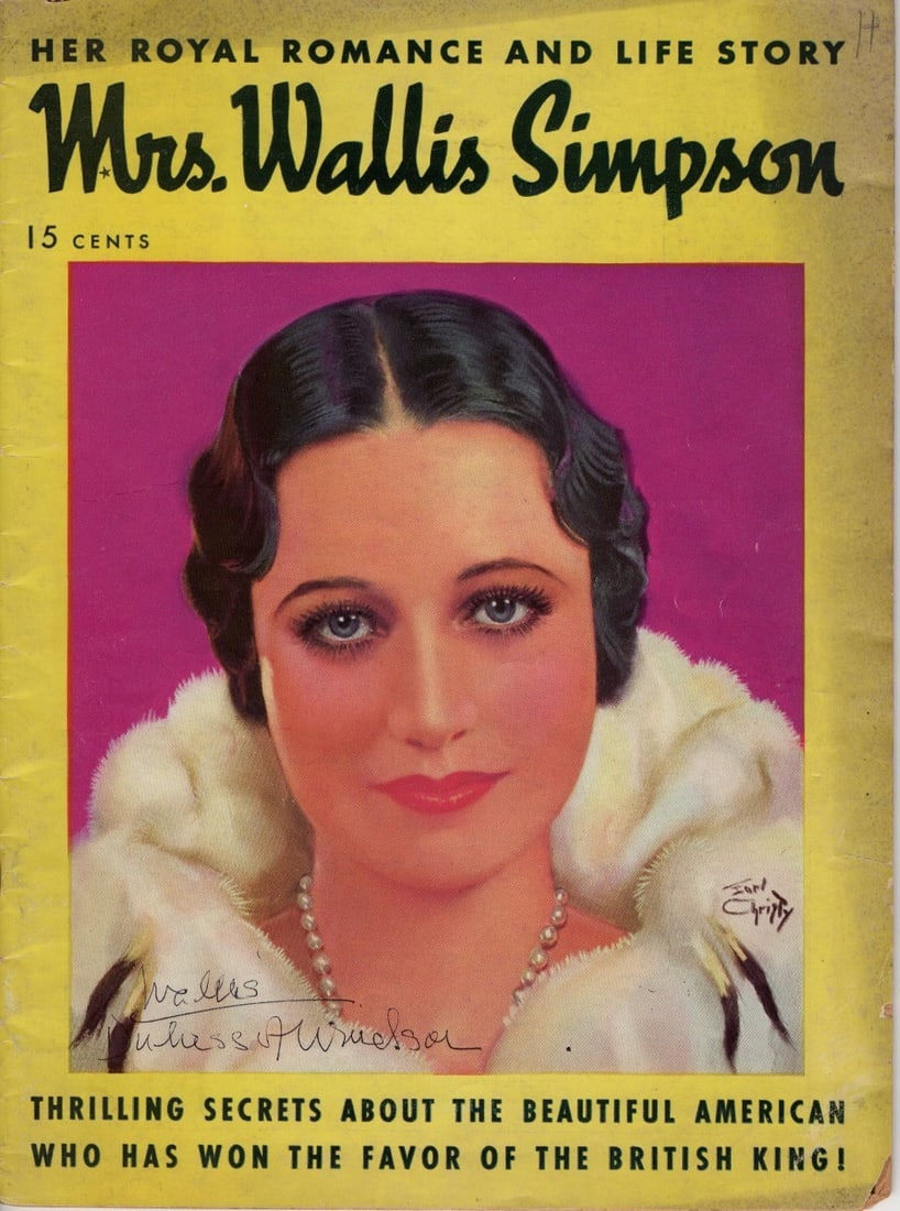 Magazine Signed by Duchess of Windsor Wallis Simpson Beckett Authenticated (1 of 5)