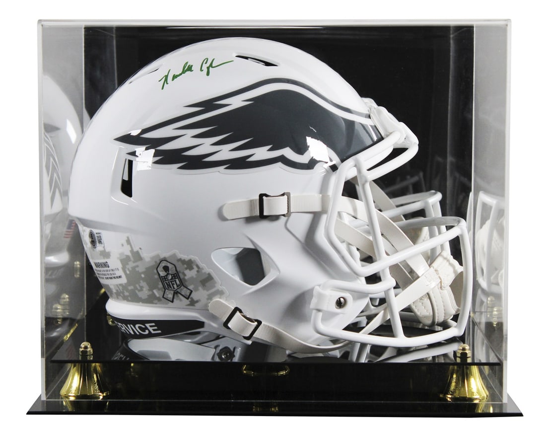 Randall Cunningham Autographed Eagles Full Size Speed Replica Helmet With Display Case BAS (1 of 4)