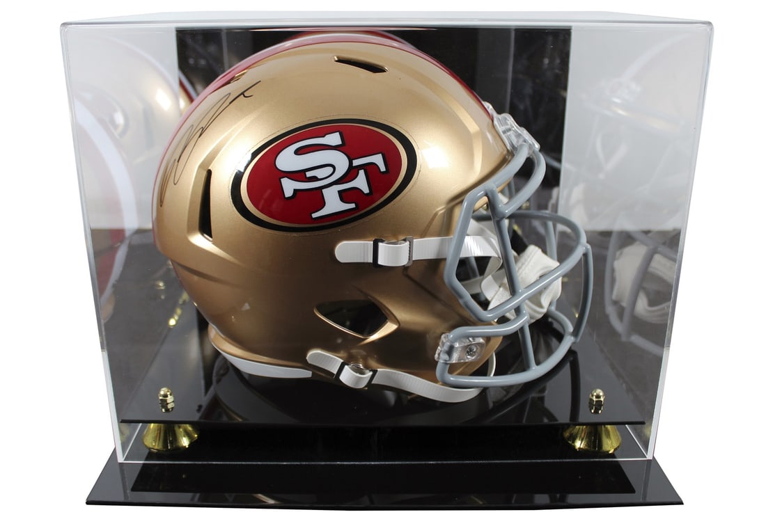 Ricky Pearsall autographed 49ers Speed replica helmet with display case BAS (1 of 4)