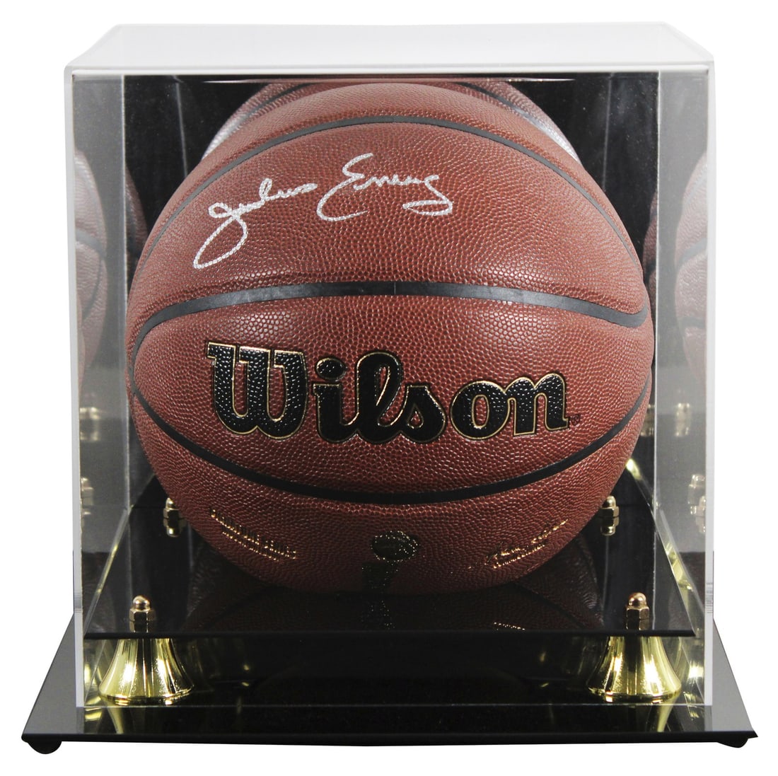 JSA Authenticated Julius Dr J Erving Signed 76ers Wilson Basketball with Case (1 of 5)
