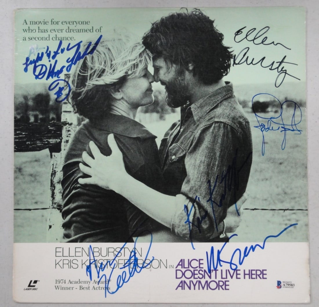 Alice Doesn't Live Here Anymore Autographed LaserDisc by Scorsese Keitel Beckett Authenticated: Alice Doesn't Live Here Anymore Autographed LaserDisc by Scorsese Keitel Beckett Authenticated This is an autographed cover of the classic film "Alice Doesn't Live Here Anymore," featuring the signatu