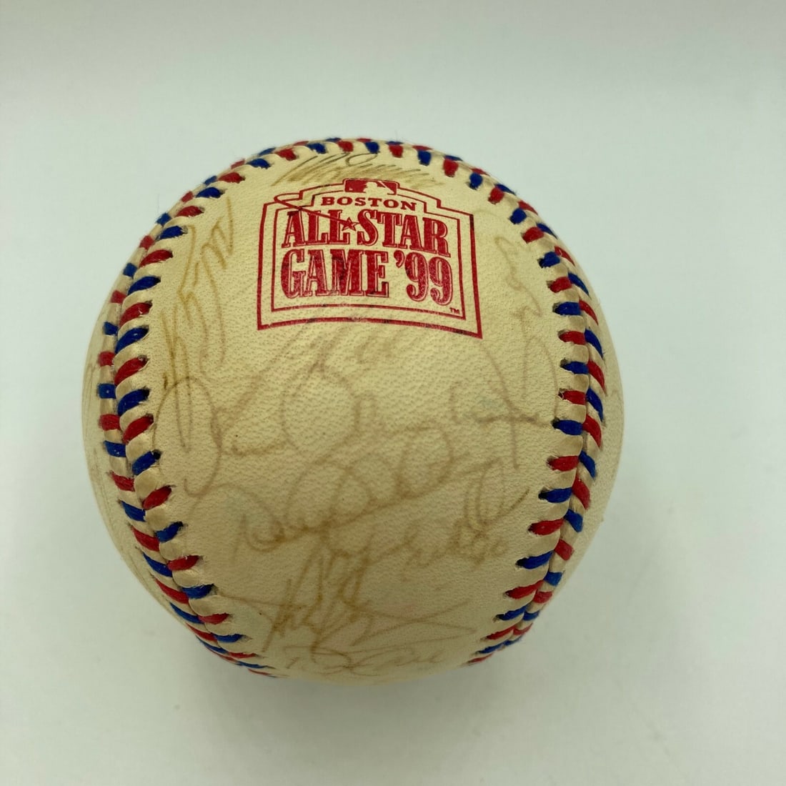 1999 All Star Game Signed Baseball by Jeter Griffey Ripken Jr JSA Authenticated: 1999 All Star Game Signed Baseball by Jeter Griffey Ripken Jr JSA Authenticated This authentic 1999 All Star Game baseball is a remarkable collectible, featuring 34 signatures from legendary players i