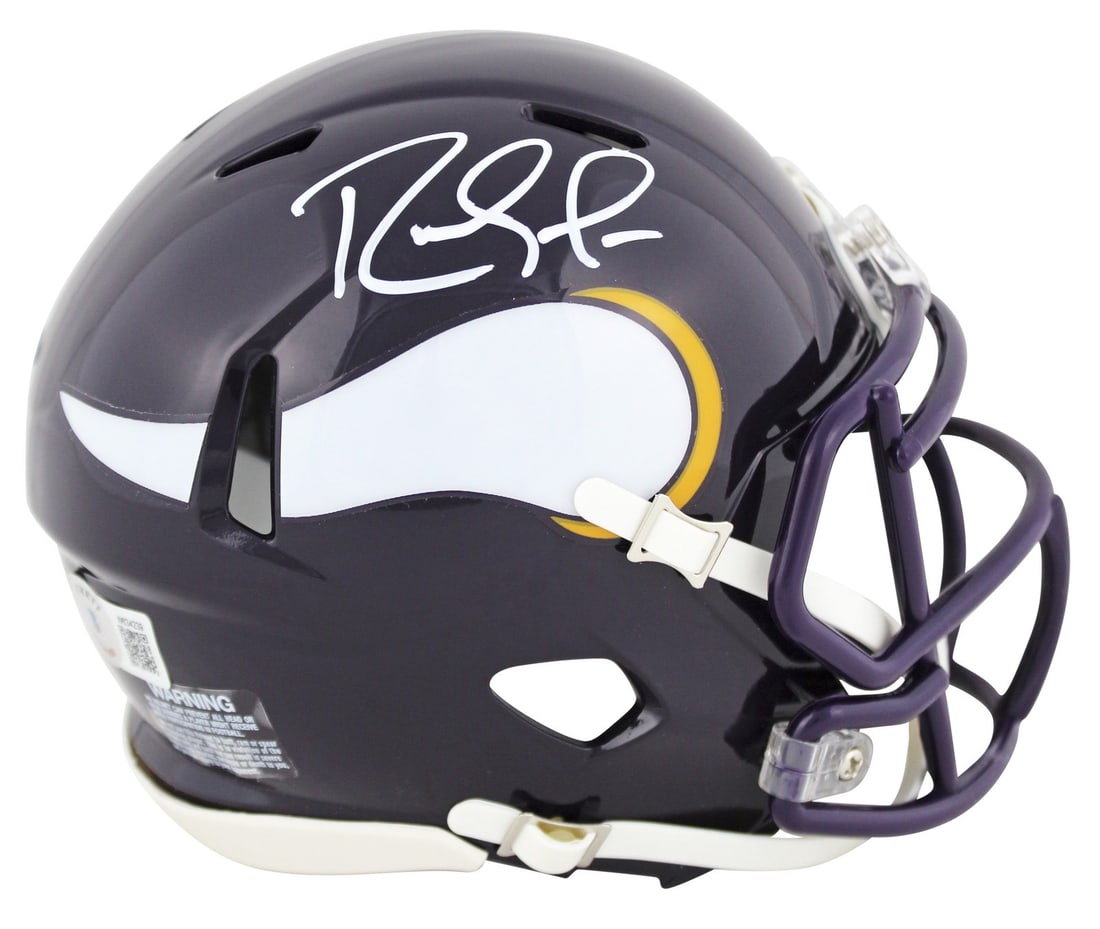 Randy Moss Signed 1983-01 Vikings Speed Mini Helmet BAS Witnessed (1 of 2)