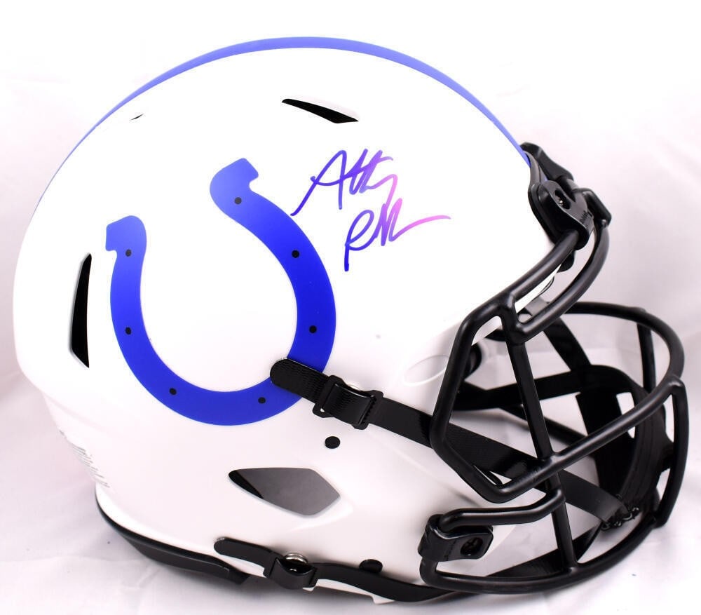 Indianapolis Colts Lunar Speed Authentic Helmet Signed by Anthony Richardson (1 of 5)