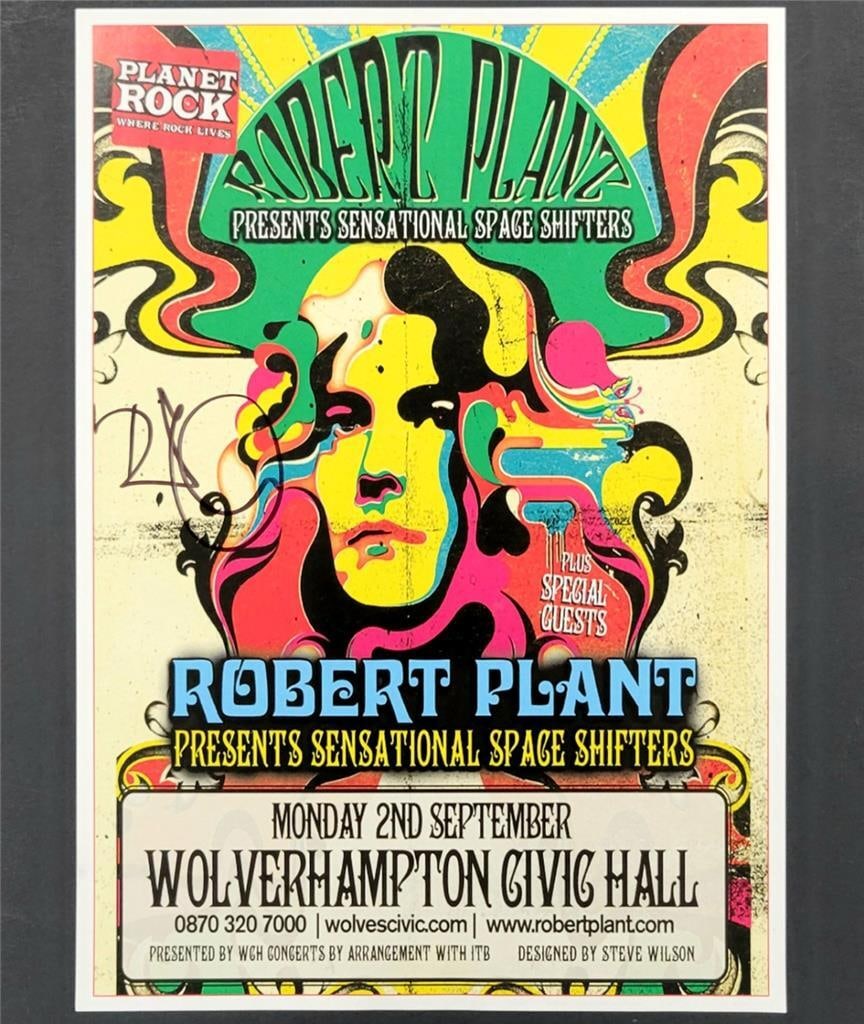 6x9 Sensational Shape Shifters Flyer Signed by Robert Plant Beckett Authenticated (1 of 5)