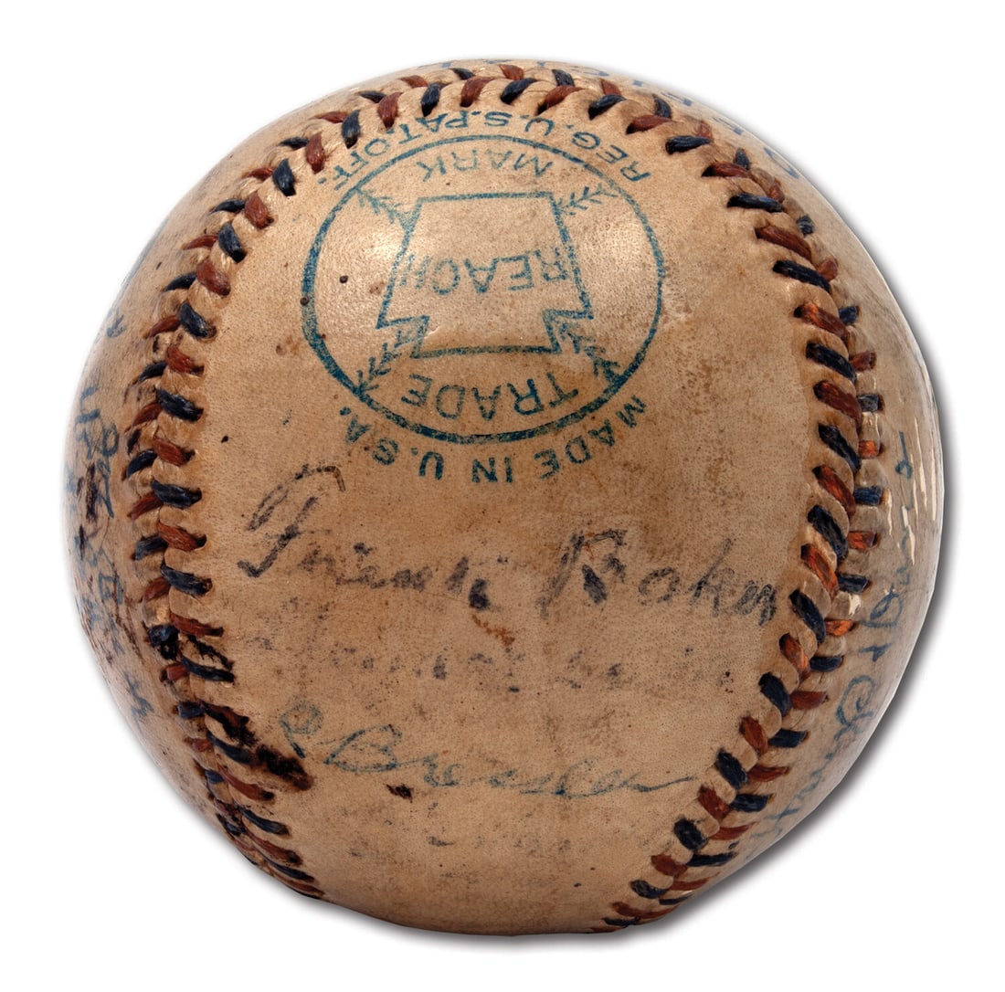 1914 Philadelphia Athletics Team Signed Baseball with 17 Autographs Beckett LOA: 1914 Philadelphia Athletics Team Signed Baseball with 17 Autographs Beckett LOA This extraordinary 1914 Philadelphia Athletics team signed baseball features a remarkable collection of 17 autographs fr