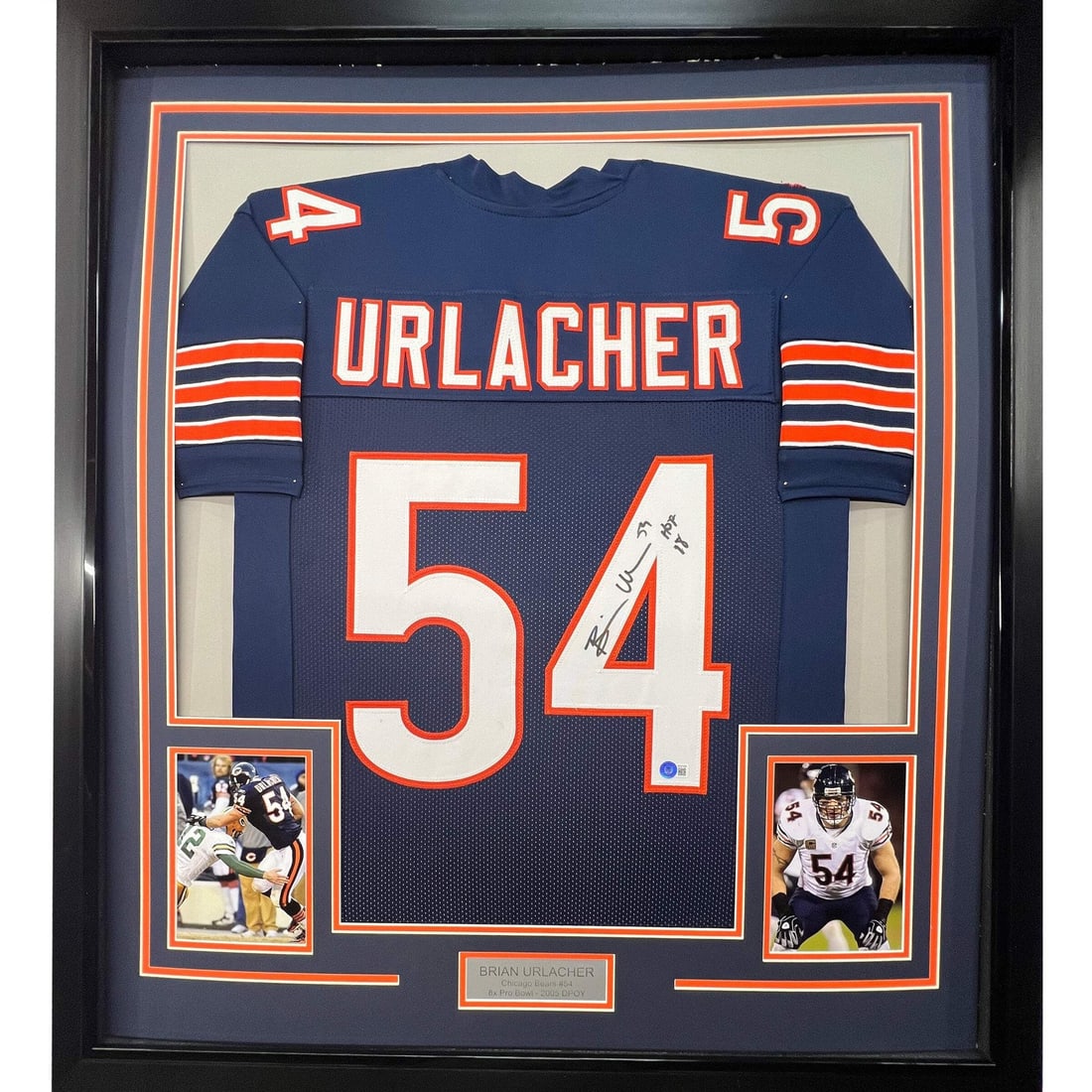 Framed Brian Urlacher Autographed Chicago Bears Jersey with BAS COA (1 of 1)