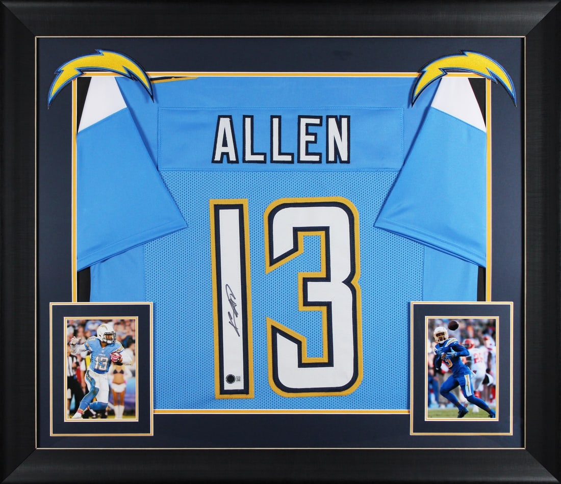 Framed Keenan Allen Autographed Powder Blue Jersey Beckett Witnessed (1 of 2)