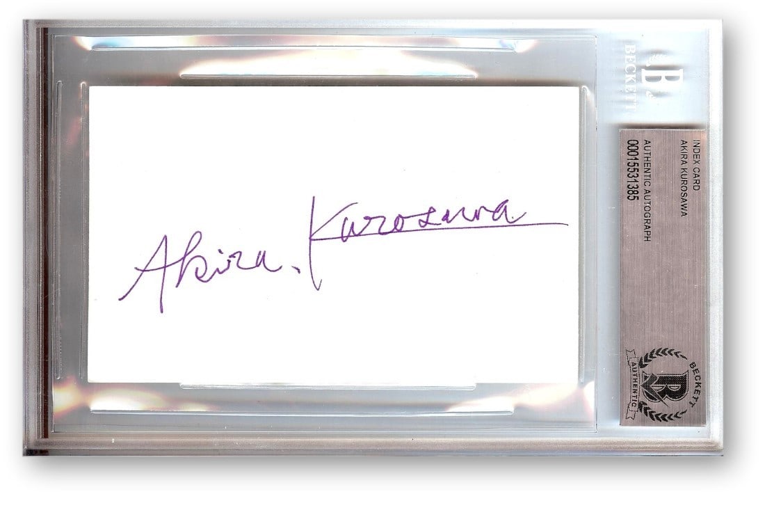 Beckett Authenticated Akira Kurosawa Signed Index Card Legendary Japanese Director (1 of 1)