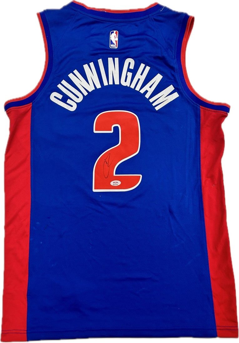 Cade Cunningham Autographed Jersey PSA/DNA Detroit Pistons Authentic (1 of 2)