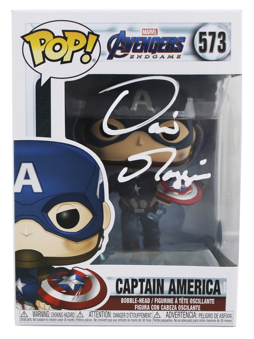 Captain America #573 Funko Pop signed by David Goggins Beckett BAS: Captain America #573 Funko Pop signed by David Goggins Beckett BAS Authentic signed Captain America #573 Funko Pop vinyl figure featuring a white signature from David Goggins. The item is authenticate