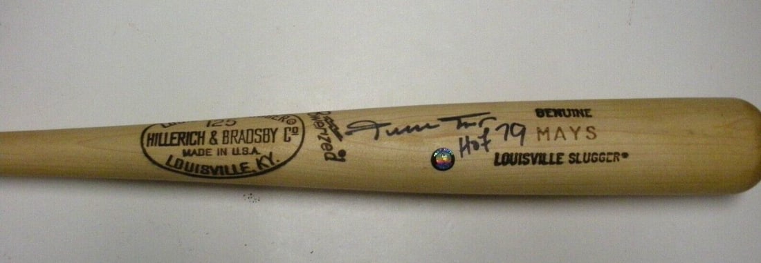 Willie Mays Signed Baseball Bat With Hologram San Francisco Giants HOF 1979 (1 of 1)